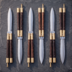 Set of 6 matching balisongs: Hare Handmade High Carbon Steel Original Filipino Balisong