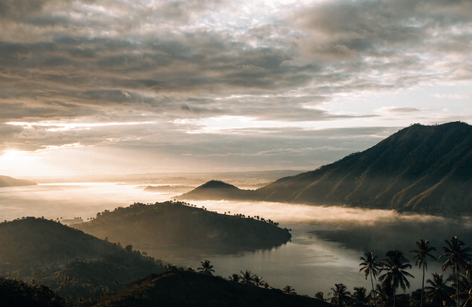 Batangas province in the Philippines at first light